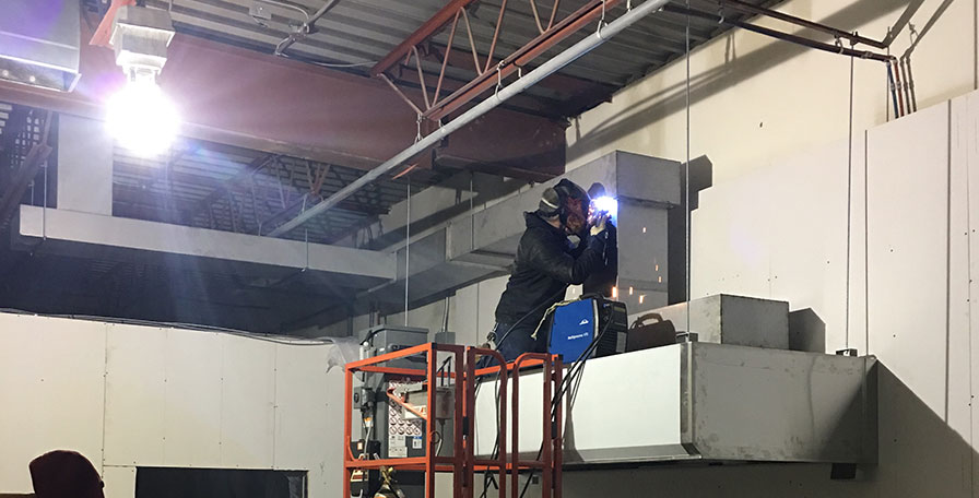 Installation de conduites calibre 16
